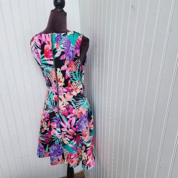 Spence Women's Floral Boho Sleeveless Floral Tropical Dress Stretch Zip Back 8 - Picture 3 of 11
